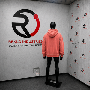 เสื้อฮู้ดซิปยาวสีคอรัลวินเทจแบบซีดจาง สไตล์สตรีทแวร์สีแซลมอนแบบดิสเทรส ทรงโอเวอร์ไซส์ หลวม สบายๆ สไตล์คนเมือง ลดราคา - Product Image 4
