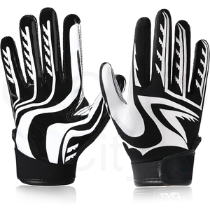Guantes de Fútbol Americano de Cuero Antideslizantes e Impermeables con Tecnología de Agarre Avanzada, Transpirables y Ajustables, Personalizables - Product Image 1