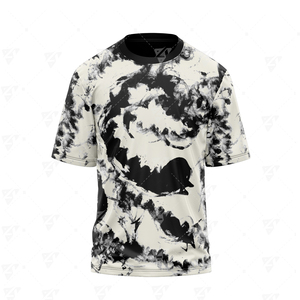 เสื้อยืดคุณภาพสูงขายส่ง พิมพ์ลายโลโก้ด้านหน้าด้วยเทคนิคซับลิเมชั่น เป็นมิตรต่อสิ่งแวดล้อม แห้งเร็ว ผลิตจากผ้าฝ้าย 100% สำหรับผู้ชาย ทรงหลวม - Product Image 2