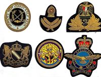 Badges en feutre non tissé brodés à la main avec fil de bullion, écussons personnalisés, écologiques, taille et forme personnalisables, simples
