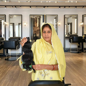 วิกต่อผมมนุษย์100% ต่อผมมนุษย์ขนาด8-32นิ้วสีดำบริสุทธิ์จากธรรมชาติเพื่อสุขภาพ - Product Image 6