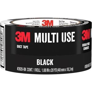 Nastro Adesivo Nero 3920-BK, 1,88 Pollici x 20 Iarde, 1 Rotolo - Product Image 1