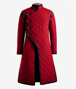 Abrigo Gambeson Medieval de Manga Larga, Chaqueta Aketon Acolchada de Algodón Grueso, Hecha a Mano, de Longitud Larga, Disfraz Histórico para Halloween - Product Image 1