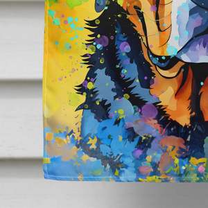Gran Multicolor Rottweiler Hippie DAWG casa bandera porche manga poste decorativo patio Banner ilustraciones poliéster colgante de pared - Product Image 4