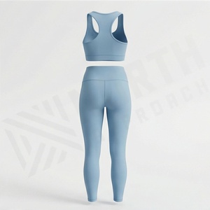 Ensemble de yoga pour femmes, 2 pièces, vêtements de fitness, soutien-gorge de sport, shorts, tenue de sport, entraînement, exercice, vêtements de sport, couleur personnalisée - Product Image 2