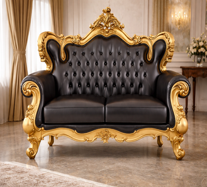 Ensemble de canapés modulaires de luxe convertible à dossier haut avec base en teck, rembourrage en éponge et revêtement moelleux - Product Image 1