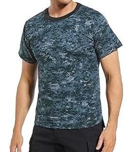 เสื้อยืดแขนสั้นลายพรางสำหรับผู้ชาย ทรงหลวม คอกลม สวมใส่สบาย ระบายอากาศได้ดี ผ้าถัก 100% คอตตอน ด้านหน้ากันยับ ซักแห้งเร็ว - Product Image 3