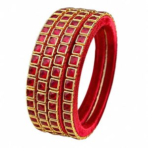 Bracelets ethniques géométriques en fil de soie bleu, plaqués or, faits main, ornés de cristaux et de strass, bijoux pour femmes, mode - Product Image 1
