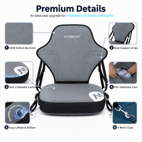 Siège gonflable personnalisé OEM pour planche à pagaie, chaise de kayak à dossier haut avec 4 clips métalliques pour SUP et canoë – Vente en gros