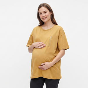 Camiseta de Maternidad de Alta Calidad para Mujer, Camiseta de Lactancia con Hombros Caídos, Camiseta Holgada de Maternidad para Mujer - Product Image 5