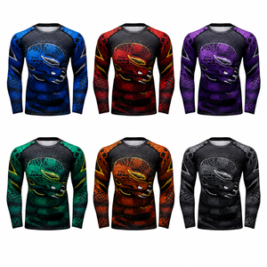 Maillot de compression à manches longues imprimé serpent personnalisé pour MMA, BJJ, grappling – Fabricant OEM ODM - Product Image 2