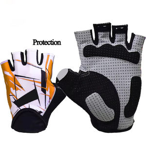 ถุงมือปั่นจักรยานหนังแท้แบบครึ่งนิ้ว สำหรับปั่นจักรยานเสือภูเขา ใช้งานกลางแจ้งในฤดูร้อน พร้อมโลโก้ที่ปรับแต่งได้ ใช้สำหรับตกปลาและออกกำลังกาย - Product Image 6