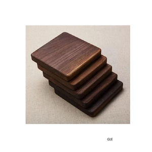 Wholesale Factory Customizable Round Accacia Wooden Coaster Walnut Tea <b>Cup</b> <b>Mats</b> Pads with Classic Style Logo Available - Product Image 1