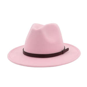 Fashion Polyester Fedora Hat for Women <b>Men</b> Classic Character Casual <b>Flat</b> Wide Brim Jazz <b>Cap</b> - Product Image 3