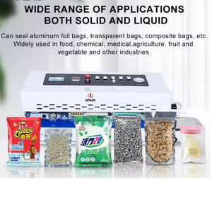 Selladora de Banda Horizontal Continua Automática UPACKPC-1100 con Impresora de Inyección de Tinta para Fecha de Caducidad y Código QR + Transportador |   Sellador de Bolsas de Plástico - Product Image 5