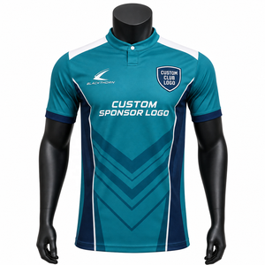Conjunto de camiseta de fútbol personalizada para hombre, sublimada, de secado rápido, cuello redondo, manga corta, ajuste atlético, uniformes para adultos con botones a presión - Product Image 2