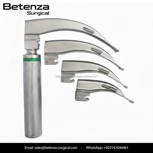 Ensemble de laryngoscopes à fibres optiques Macintosh, 5 pièces, réutilisables, en acier inoxydable de qualité chirurgicale, manuels, pour ORL et anesthésie - Product Image 3