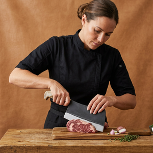 Nouveau couteau à viande serbe en acier à haute teneur en carbone, forgé à la main, VG10, manche en corne de mouton, haute qualité, corne de bélier - Product Image 3