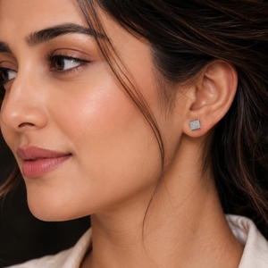 Pendientes de Oro Blanco de 14K con Certificado IGI, Diamantes Cultivados en Laboratorio, Corte Redondo, Micro Pavé, Joyería Hip Hop para Mujer - Product Image 5