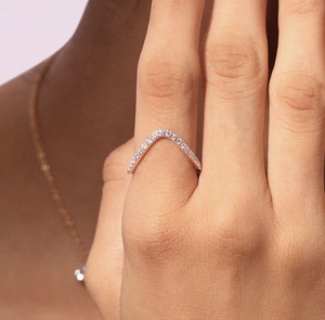 Silver Color <b>Open</b> <b>Ring</b> Cubic Zirconia Geometric Fine Band for Women Party Jewelry - Product Image 1