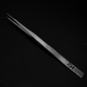 Pince à cils professionnelle en acier inoxydable personnalisée, durable, anti-magnétique, pour isolation de cils volumineux - Product Image 5