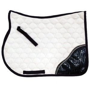 แผ่นรองอานม้าผ้าฝ้ายลายควิลท์ดีไซน์อังกฤษเบาะความหนาแน่นสูงพร้อมรายละเอียดคริสตัลสิทธิบัตรผ้าฝ้ายซับแบบตะวันตก - Product Image 1