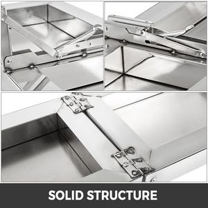 Estante Plegable de Acero Inoxidable de 96L x 12W Pulgadas para Servir Alimentos, Soporte de Pared para Remolques de Concesión - Product Image 5