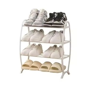 3 Tier Silver Finish Metal Shoe Rack For Home Livingroom Hall Entry Storage Decorative Use Shoe Rack Footwear Shelve - Product Image 4