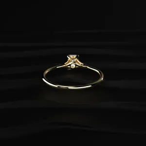 Emerald Cut <b>Split</b> Shank <b>Ring</b> Stone With IGI Certified VVS-VS Clarity Buy Direct From Indian Trusted Supplier - Product Image 5