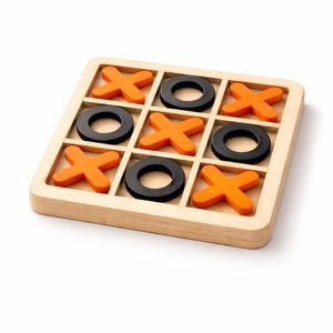 Jeu de Tic Tac Toe en bois pour enfants et adultes, jeu de société classique XO, jouet éducatif pour la famille, jeu de table amusant pour les voyages - Product Image 1
