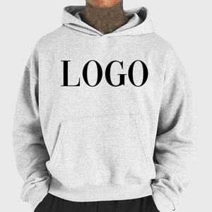 Venta al por mayor 100% algodón personalizado bordado gimnasio sudaderas con capucha serigrafía Puff liso sudaderas con logotipo invierno sudaderas de los hombres - Product Image 6