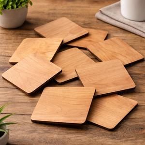 Sous-verres en bois isolants de haute qualité pour café, forme rectangulaire, simples et légers, adaptés à la famille, résistants à la chaleur, pour table moderne - Product Image 5