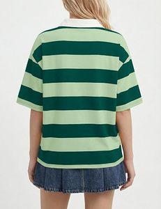 เสื้อเชิ้ตผู้ชายทรงโอเวอร์ไซส์ แขนสั้น คอวี ปกเสื้อเชิ้ต สไตล์ลำลอง สำหรับฤดูร้อน ผ้าฝ้าย 100% กันยับ ติดกระดุม แบบสั่งทำ - Product Image 6