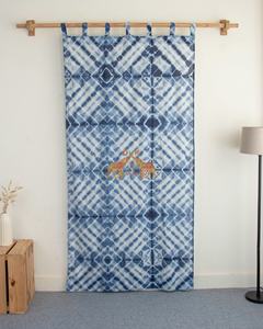 Magnifiques rideaux en coton faits à la main, style indien moderne, tie-dye, impression personnalisée pour salons - Product Image 3