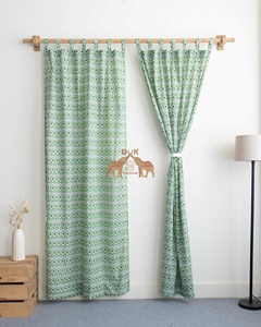 Juego de Cortinas de Algodón con Estampado Indio, Diseño Botánico Boho Elegante, Material de Cortina de Primera Calidad para Decoración del Hogar, Dormitorio - Product Image 2