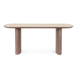 Modern <b>Round</b> Solid Wood <b>Dining</b> <b>Table</b> Minimalist Design <b>Farmhouse</b> Style Stable Home Furniture 6 Seater Apartment Use - Product Image 3