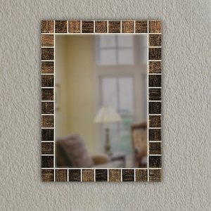 Miroir de salle de bain décoratif à rainures en V, réflexion claire, écologique, incassable, pour espaces intérieurs modernes - Product Image 5