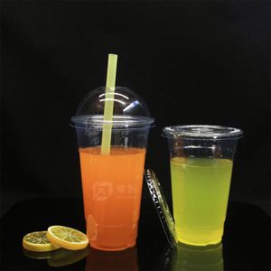 Vente directe usine – Gobelet jetable écologique en PLA de 24 oz pour bubble tea à emporter avec couvercles plats et logo personnalisé - Product Image 1