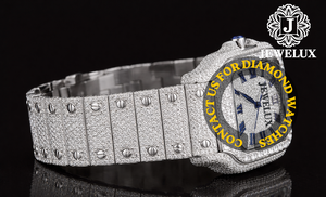 Montre Hip Hop en acier inoxydable avec diamants Moissanite et pierres étincelantes, montre tendance pour hommes, pour artistes musicaux et créateurs de tendances - Product Image 3