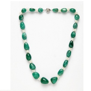 MOON RISE CRAFT Collier double couche classique plaqué argent, perles en résine bleu-vert irrégulières, style ange rétro, étanche - Grande Vente - Product Image 4