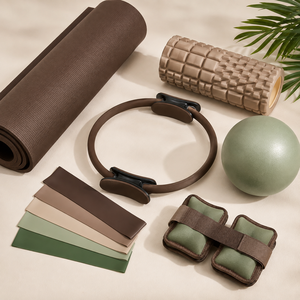 Perlengkapan Pilates Set Kebugaran Tali Peregangan Yoga Block Kain Resistance Band Pilates Ring Lingkaran Ajaib - Product Image 1