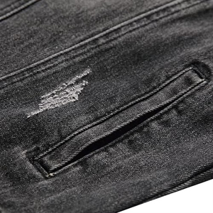 Factory Made Custom Mens <b>Denim</b> <b>Jacket</b> Slim Fit Casual Winter Outerwear Button 100% Cotton Vintage Style Embroidered Print - Product Image 3