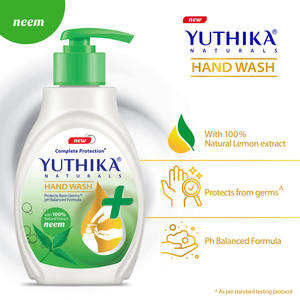 Yuthika Naturals 200ml Neem Liquide Lavage des mains pH Formule équilibrée Sans produits chimiques Facile à nettoyer pour une protection complète - Product Image 5