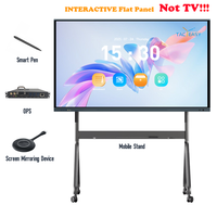 Panneaux plats interactifs avec Windows en option, 55 pouces, petite taille, panneaux plats interactifs tout-en-un, tableau interactif scolaire avec SKD