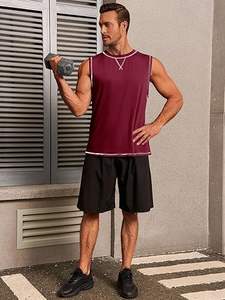 Débardeurs de sport pour hommes de haute qualité, sans manches, col rond, décontractés, pour la musculation, la gym et la course à pied - Product Image 3