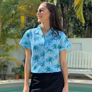 <b>Hawaiian</b> Style 2024 Aloha Custom Vintage 100% Rayon <b>Woman</b> Floral Printed Embroidery Short Sleeve Button-Up <b>Shirt</b> ODM Office - Product Image 4