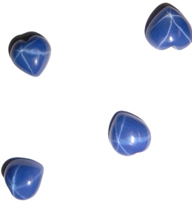 Zafiro Azul Estrella de 8x8 mm, 2.5 Quilates, Creado en Laboratorio, Cabujón Pulido con Efecto de Estrella de 6 Puntas para Joyería - Product Image 2