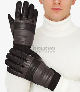 Gants de moto en cuir à manchette longue personnalisés, gants de course professionnels, gants de moto avec protection rigide, vente en gros - Product Image 1