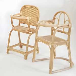 Sillas altas de mimbre de juguete para niños, sillas de alimentación en miniatura para muñecas, juguetes de simulación a la moda. - Product Image 1