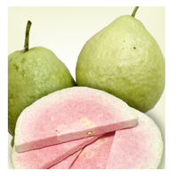 Gefreeze-droogde roze guave, echte tropische vrucht, licht knapperig, zure snack, smoothies, bakken, reizen, bulk, vacuüm verpakt